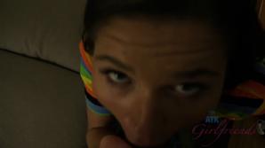 Zoe takes your cock in her ass, and you cum on her face.